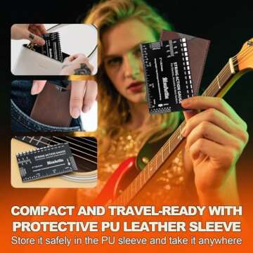 Precision String Action Gauge Ruler for Guitarists