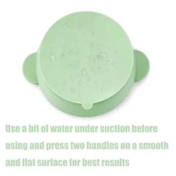 PandaEar 3 Pack Baby Bowls with Suction| Stay Put Silicone Food Bowl for Babies Kids Toddlers Infants| Food Grade Soft Safe BPA-Free Silicone (Blue Green Linen)