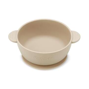 PandaEar 3 Pack Baby Bowls with Suction| Stay Put Silicone Food Bowl for Babies Kids Toddlers Infants| Food Grade Soft Safe BPA-Free Silicone (Blue Green Linen)