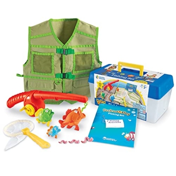 Learning Resources Pretend & Play Fishing Set - 11 Pieces, Ages 3+ Toddler Pretend Play Toys, Presch...