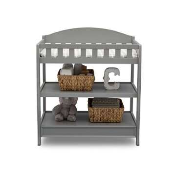 Delta Children Infant Changing Table with Pad, Grey