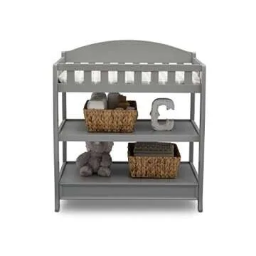 Delta Children Infant Changing Table with Pad, Grey