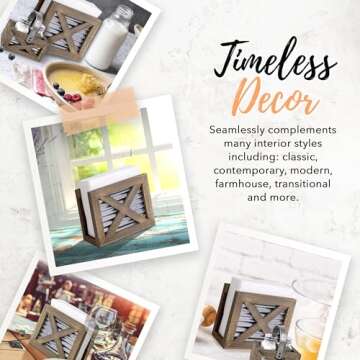 Durable Autumn Alley Napkin Holder for Farmhouse Style