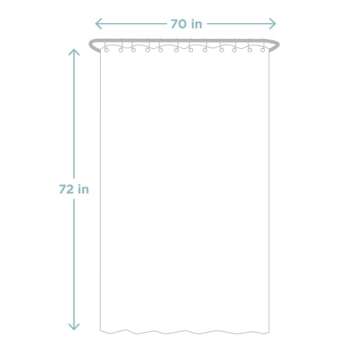 Zenna Home Fabric Shower Curtain Liner with Weighted Hem, Soft Microfiber, Water-Repellent, Bone, 70" x 72" – Quick Drying Machine Washable Cloth Shower Liner for Bathtubs - Premium Shower Liner