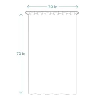 Zenna Home Fabric Shower Curtain Liner with Weighted Hem, Soft Microfiber, Water-Repellent, Bone, 70" x 72" – Quick Drying Machine Washable Cloth Shower Liner for Bathtubs - Premium Shower Liner