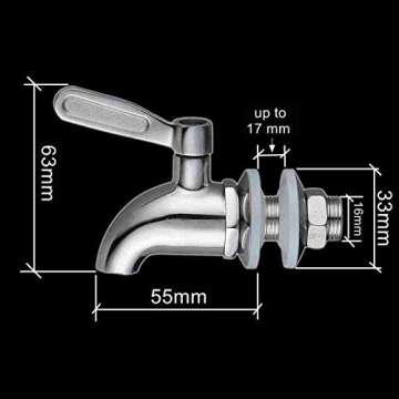 Stainless Works SSS010 Spigot for 16mm Beverage Dispenser
