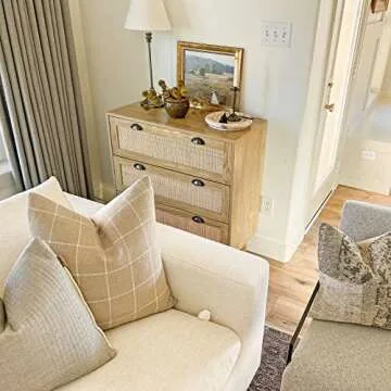 PHI VILLA Rattan Nightstand Set of 2 Stylish Storage Furniture