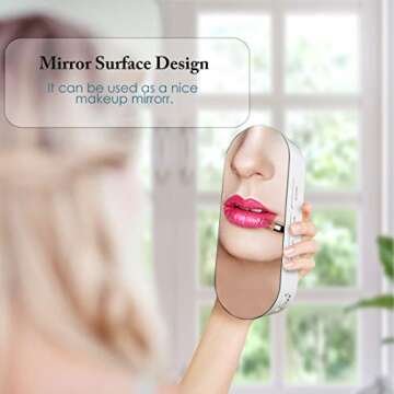 WulaWindy Modern Alarm Clock with USB Charger and Mirror Design