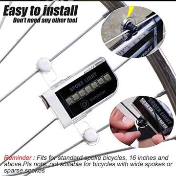 DAWAY LED Bike Wheel Lights - A12 Waterproof Cool Bicycle Tire Light (2 Pack), Safety Spoke Lights for Kids Adults Boys Girls Christmas Gifts, 30 Fun Bright Patterns, Auto & Manual Dual Switch