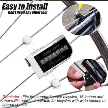 DAWAY LED Bike Wheel Lights - A12 Waterproof Cool Bicycle Tire Light (2 Pack), Safety Spoke Lights for Kids Adults Boys Girls Christmas Gifts, 30 Fun Bright Patterns, Auto & Manual Dual Switch