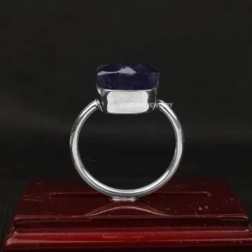 Sterling Silver Art Deco Amethyst Ring for Women