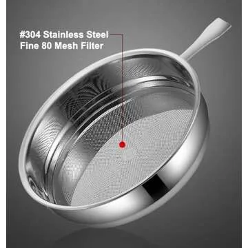 Bacon Grease Keeper 1.25L Stainless Steel Strainer