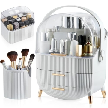 Stylish CANITORON Makeup Organizer for Elegant Storage