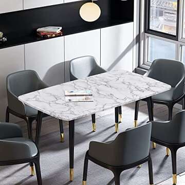 Caltero Marble Contact Paper 15.7" x 118" White Grey Wallpaper Peel and Stick Glossy Marble Self Adhesive Contact Paper for Countertop Kitchen Cabinets Bathroom