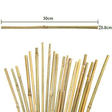 Pllieay 20pcs 12 Inch Plant Stakes, Garden Stakes, Bamboo Stakes, Plant Support Stakes for Indoor Plants, Tomato Stakes
