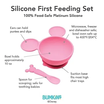 Bumkins First Feeding Set - Disney Minnie Mouse Bulky Bowls