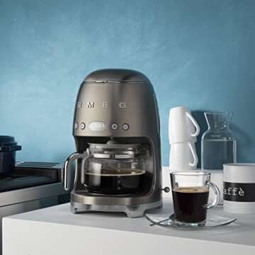 Smeg 50's Retro Style Drip Coffee Machine - Hot & Fresh Brew