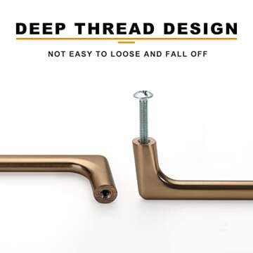 Asidrama 10 Pack 5 Inch(128mm) Champagne Bronze Cabinet Pulls Cabinet Handles Cupboard Handles Kitchen Cabinet Hardware for Cupboard Drawer Pulls