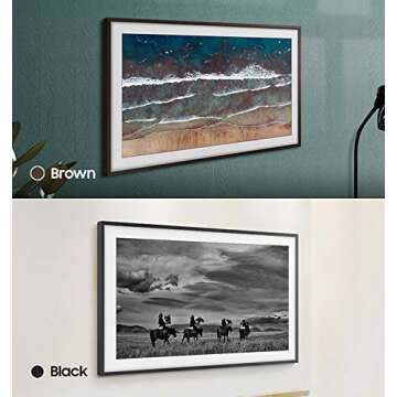 SAMSUNG 43-inch Class The Frame Customizable Bezel - Beige (SCFT43BE/ZA, 2020 Model)