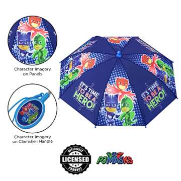 PJ Masks Little Boys' Character Rainwear Umbrella, Dark Blue Age 3-7