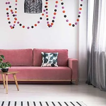 Glaciart Felt Balls Garland for Halloween Decoration