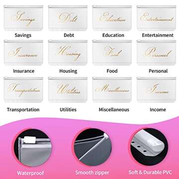 Budget Binder with Cash Envelopes, Money Saving Binder, Cash Envelopes for Budgeting, Money Organizer for Cash, Budget Binder for Saving Money