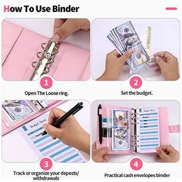 Budget Binder with Cash Envelopes, Money Saving Binder, Cash Envelopes for Budgeting, Money Organizer for Cash, Budget Binder for Saving Money