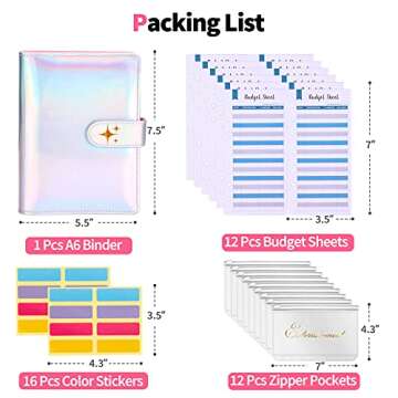 Budget Binder with Cash Envelopes, Money Saving Binder, Cash Envelopes for Budgeting, Money Organizer for Cash, Budget Binder for Saving Money