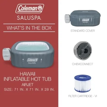 Relax in Coleman Inflatable Outdoor Hot Tub with Jets
