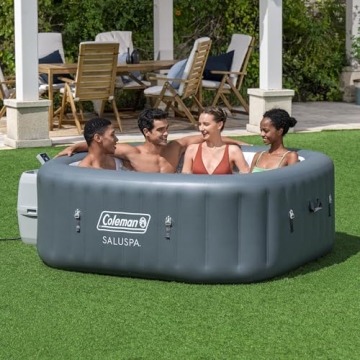 Relax in Coleman Inflatable Outdoor Hot Tub with Jets