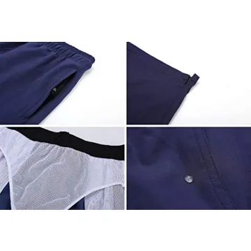 Tyhengta Men's Quick Dry Swim Trunks with Zipper Pockets