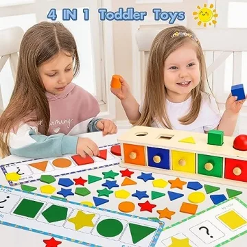 Wooden Montessori Toys for Toddlers Shape & Color Sorting