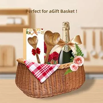 Wooden Heart Spoons - Heart Shaped Wooden Spoon Kitchenware for Cooking with Love, Unique Mother's Day Gifts for Cooks Hostesses Mom Grandma Wife Weddings House Warming Kitchen Accessories (1 PC)