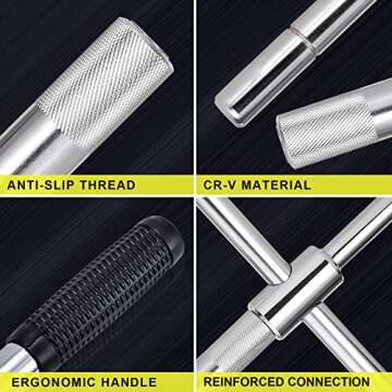 Spurtar Extended 4 Way Lug Wrench for Easy Tire Changes