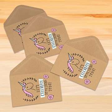 Better Office Products Kraft Invitation Envelopes, 100-Pack, A1 Size (3.625" x 5.12"), Strong 35 lb. Paper, Fits 3.5" x 5" Invitation Cards, RSVP Cards, Photos, Gift Cards (Contoured Gummed Flap)