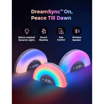 Momcozy DreamSync™ Baby Sound Machine, Night Light, APP Control Baby Sleep Trainer, Routine Builde...