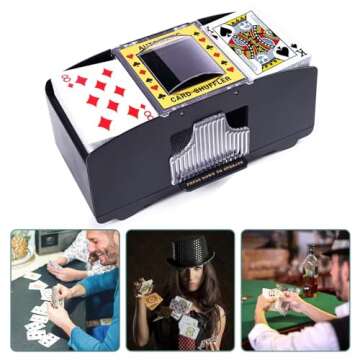 Rareidel Automatic Card Shuffler 2 Deck, Battery Operated Card Dealer Machine, Electric Casino Card ...