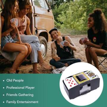 Rareidel 2 Deck Electric Card Shuffler for Hassle-Free Games