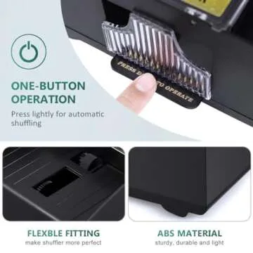 Rareidel 2 Deck Electric Card Shuffler for Hassle-Free Games