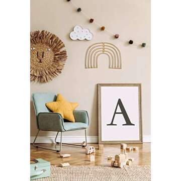Lucky Love Rattan Rainbow Nursery Decor & Mountain Decor| Baby Room Wall Decor for Baby Girl or Baby...