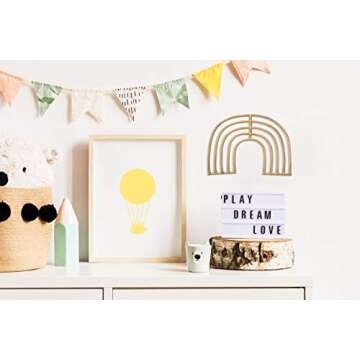 Lucky Love Rattan Rainbow Nursery Decor & Mountain Decor| Baby Room Wall Decor for Baby Girl or Baby Boy