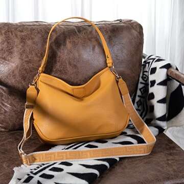 Montana West Soft Hobo Bags for Women Purses and Handbags Top Handle Shoulder Bags with Adjustable G...