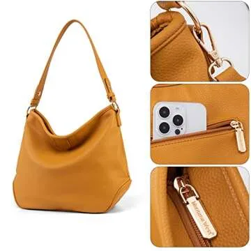 Montana West Soft Hobo Bags for Women Purses and Handbags Top Handle Shoulder Bags with Adjustable Guitar Strap MWC-085BYL