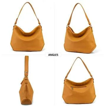 Montana West Soft Hobo Bags for Women Purses and Handbags Top Handle Shoulder Bags with Adjustable Guitar Strap MWC-085BYL