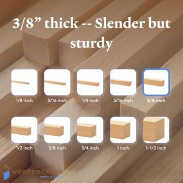 DIY Square Dowel Rods 3/8-inch x 48 by Woodpeckers