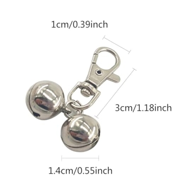 JANEMO Mini Brass Dog Collar Bell for Cats and Dogs