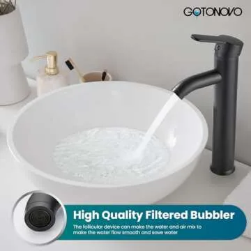 gotonovo Matte Black Bathroom Vessel Sink Faucet