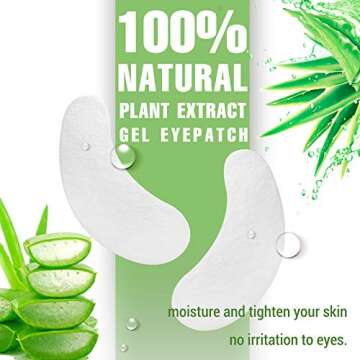 150 pairs GreenLife 100% Naturel Eyelash Extension Under Eye Gel Pads patches kit Collagen (50 150 3...