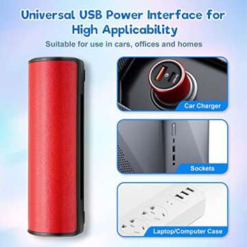 AOWOSA Car Fan for Car Seat USB Fan Car Headrest Cooling Fan with 3 Speed Quiet Brushless Motor Adjustable Strap Portable Fan for Car Vehicle, Van, Truck, SUV, RV