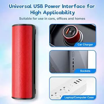 AOWOSA Car Fan for Car Seat USB Fan Car Headrest Cooling Fan with 3 Speed Quiet Brushless Motor Adjustable Strap Portable Fan for Car Vehicle, Van, Truck, SUV, RV